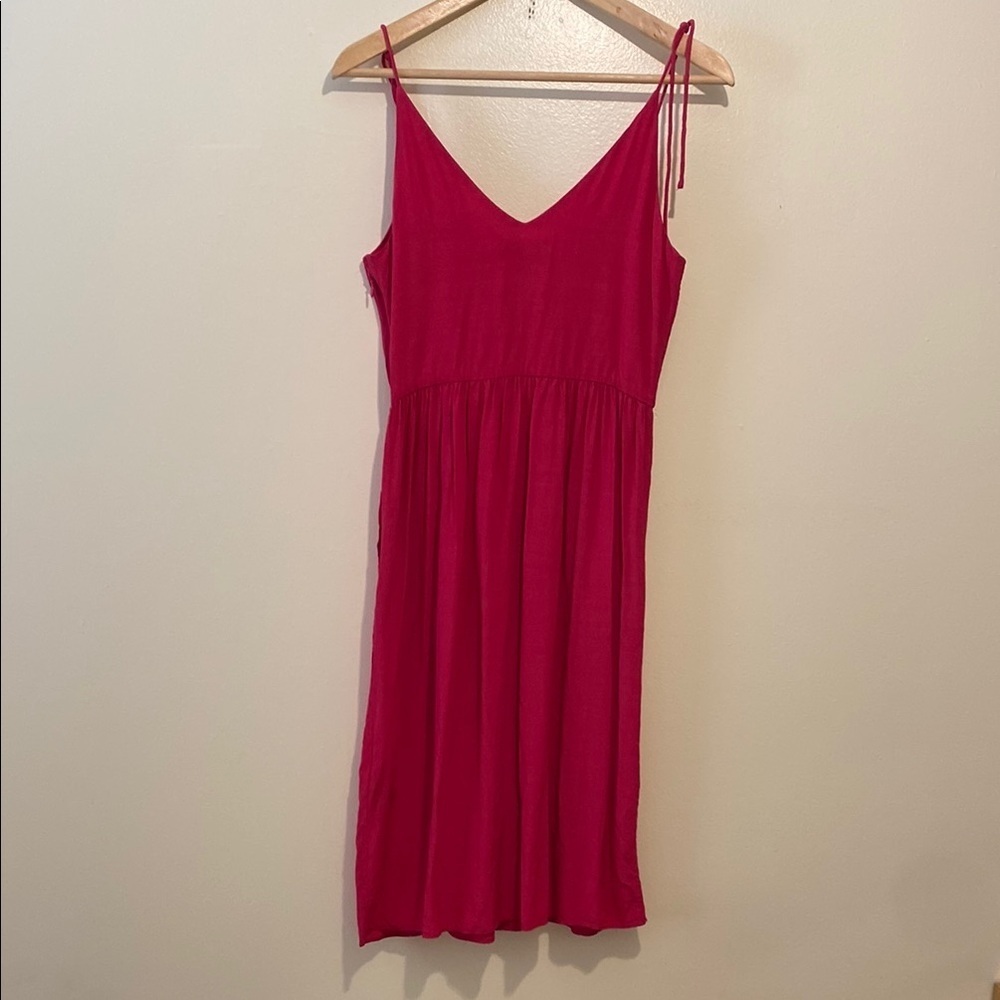 & Other Stories Pink Spaghetti Strap Midi Sundress. Size 2